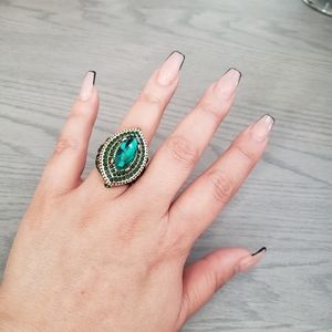 Green Turkish Vintage Ring Size (9)